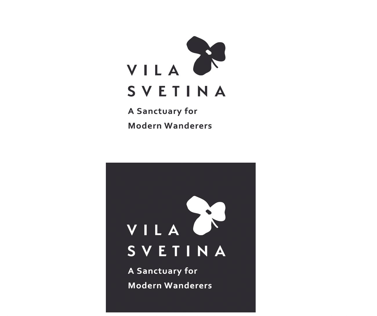 Pokončna postavitev logotipa, pozitiv in negativ